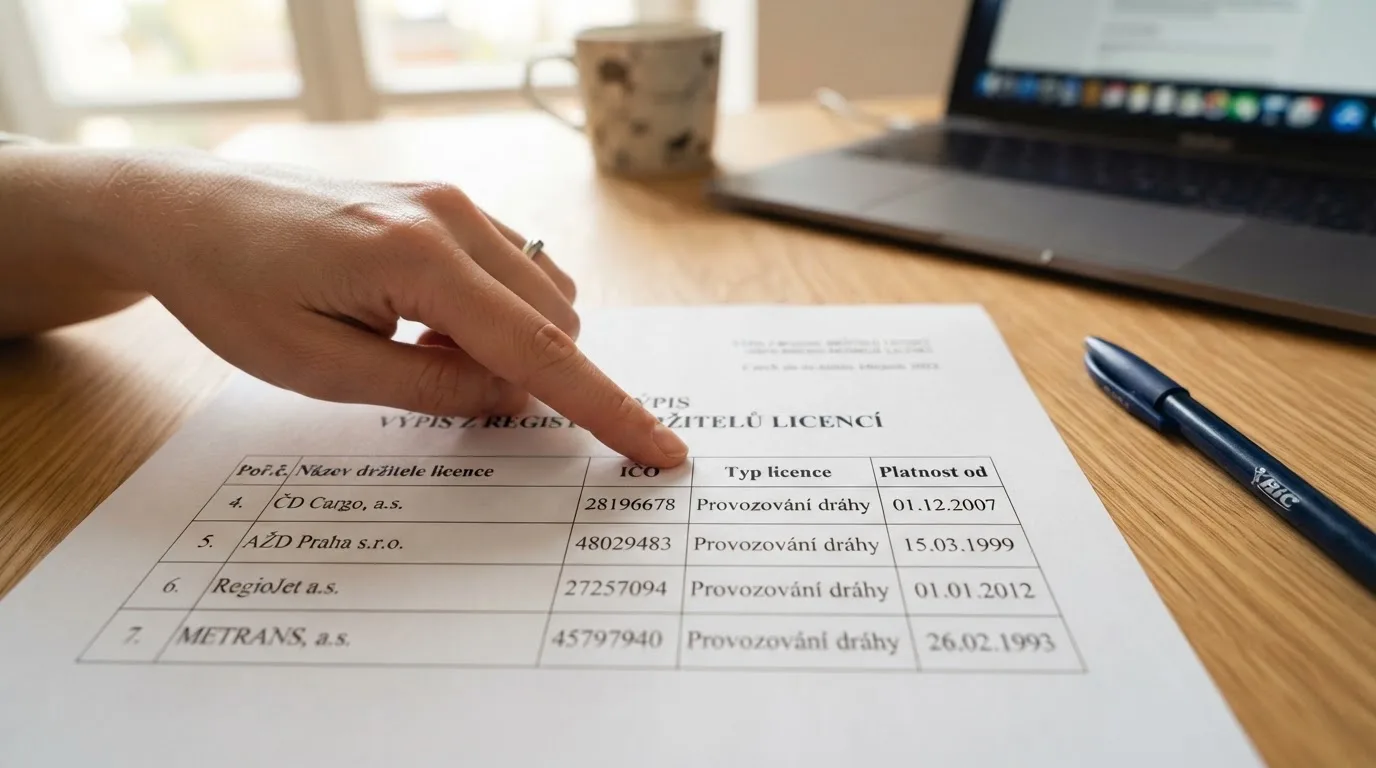 Výřez z veřejného registru Ministerstva financí ČR s výpisem držitelů licence k provozování hazardních her