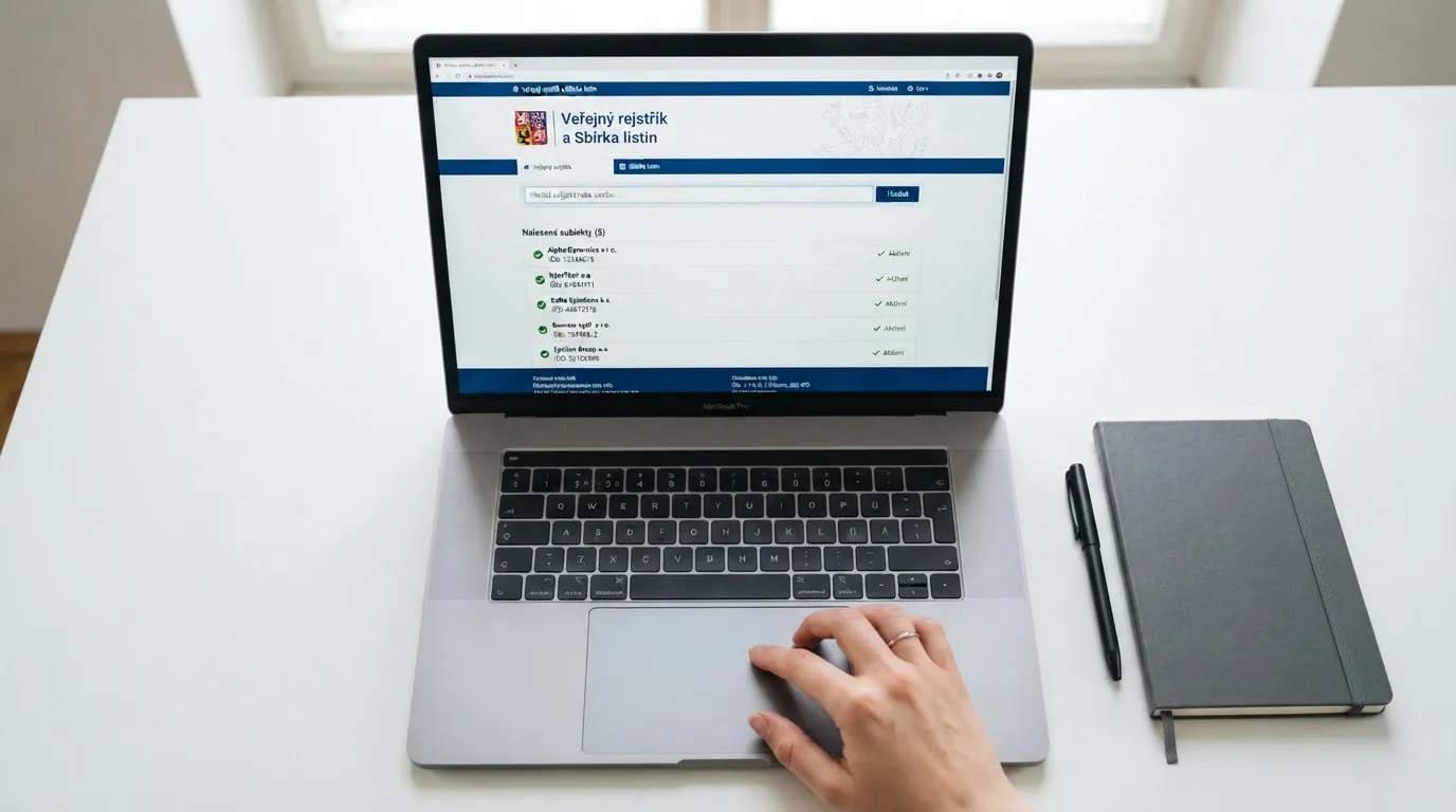 Úřední výpis z rejstříku Ministerstva financí ČR s razítkem a zvýrazněnými položkami licencovaných provozovatelů online casin