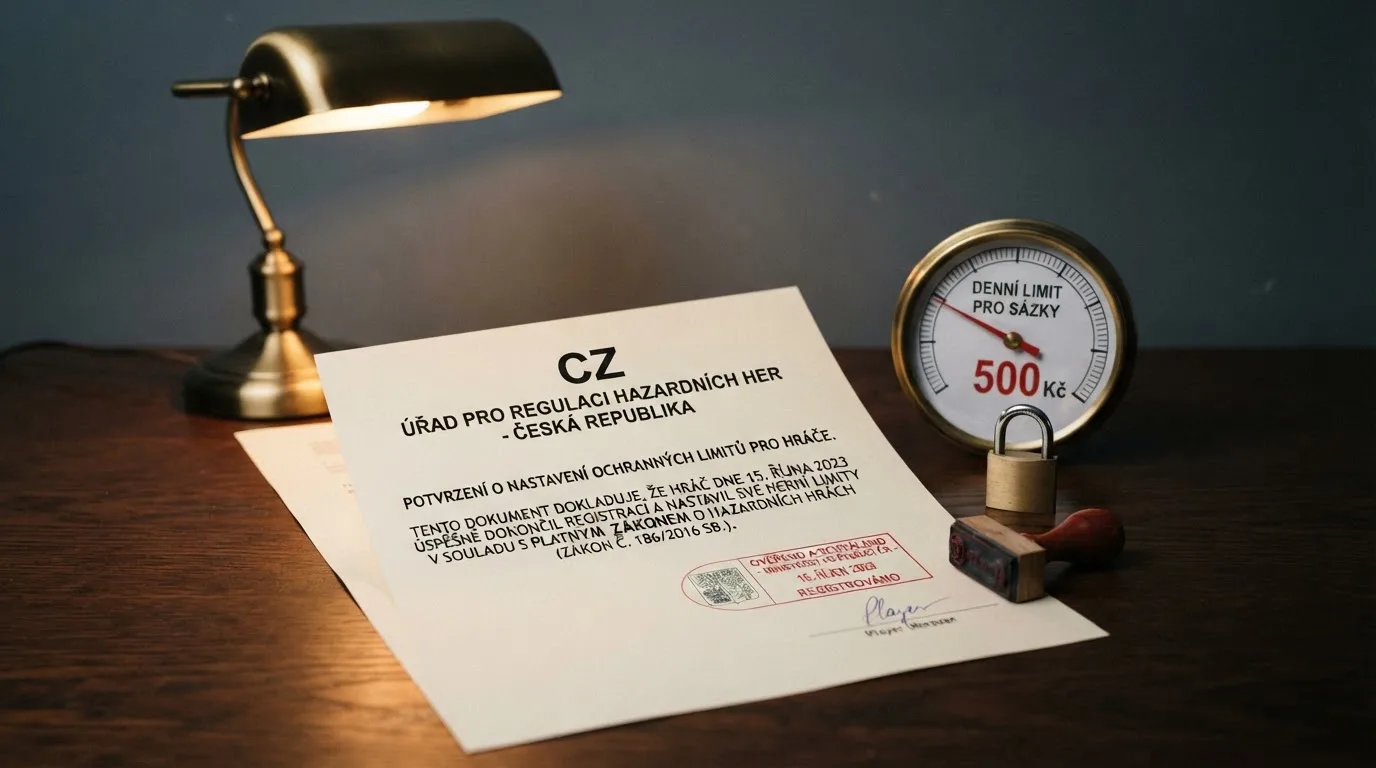 Rozložený paragraf s razítkem a vedle něj ciferník ukazující 500 Kč a ikona přeškrtnutého zámku