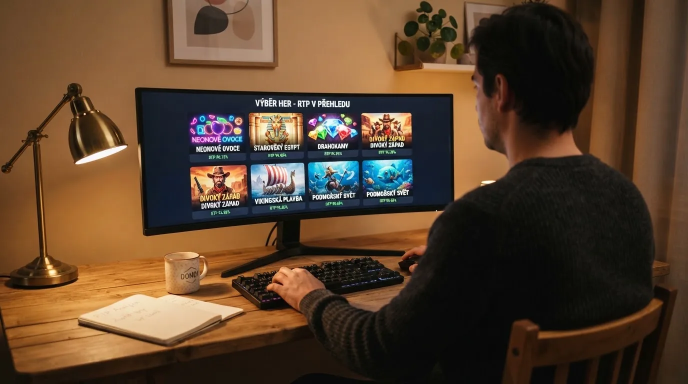 Přehledná tabulka nebo vizuální srovnání několika online automatů seřazených od nejvyšší RTP, každý s odlišným vizuálním stylem válců